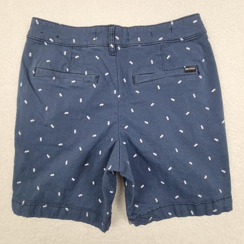 Hollister Epic Flex Flat Front Shorts Mens 28 Blue Pineapple Print 7 Inch Inseam - Picture 8 of 9